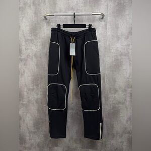 Authentic Rhude Black Joggers with White Trim